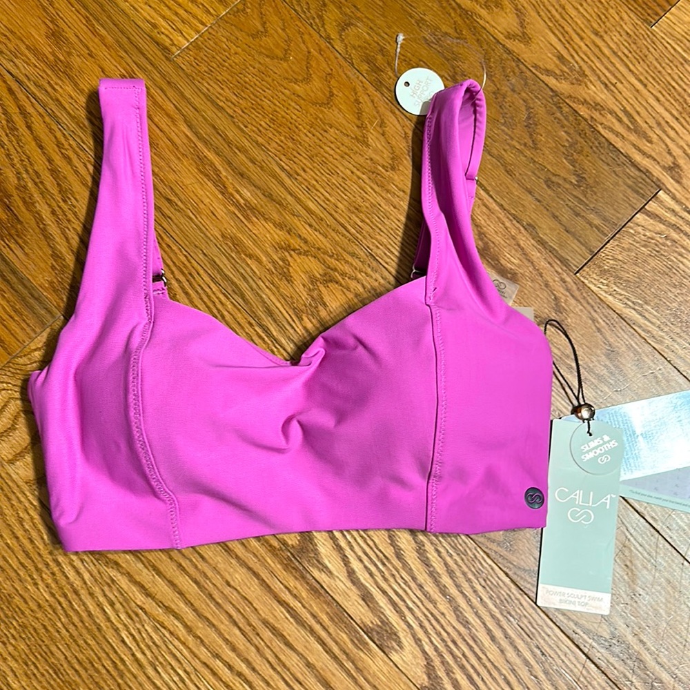 Calia Power Sculpt Swim Top with built in underwire.